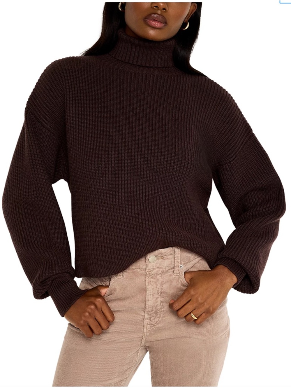 NWT Good American Cozy Rib Turtleneck Sweater 2XL